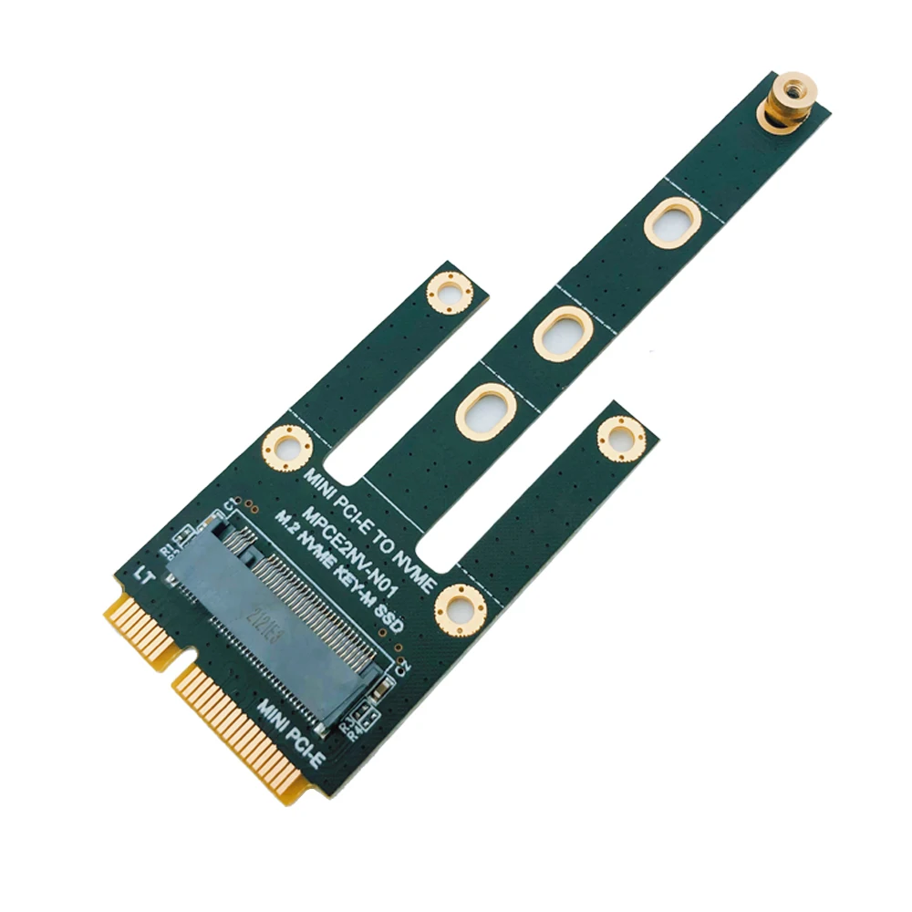 

NEW Mini PCI-E to NVME Adapter Card Board Converter Expansion Card Riser Supports 2230 2242 2260 2280 M.2 NVME PCIE M Key M2 SSD