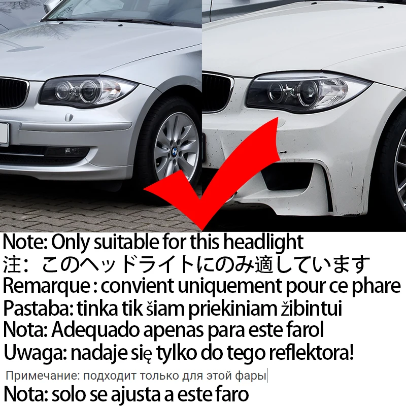 Фото Для BMW 1 серия E81 E82 E87 E88 модификация ксеноновых фар DTM M4 стильные светодиодные Кристальные ангельские глазки комплект колец с ореолом №2