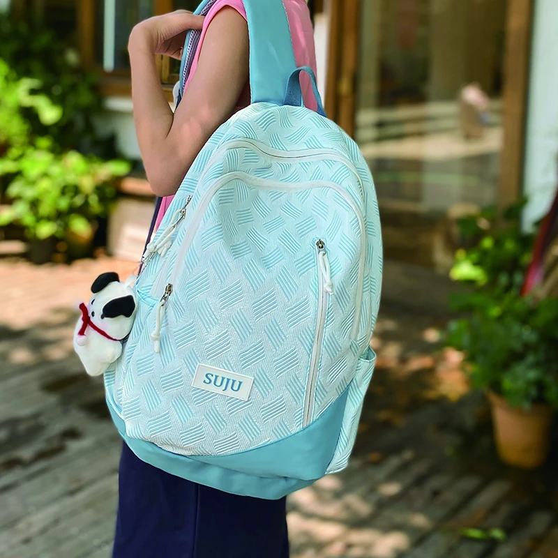 

Simple Women Nylon Backpacks for Teenagers Girls Preppy Style School Bag Large Capacity Travel Rucksack Ladies Student Bookbag