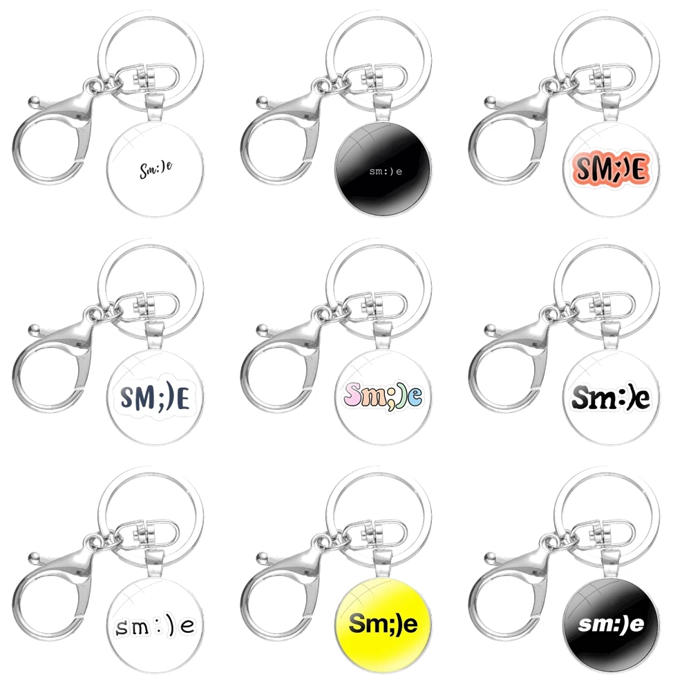 

Keychains Handmade Glass Cabochon Alloys Key Rings Sm E Fashion Cartoon Creative Design