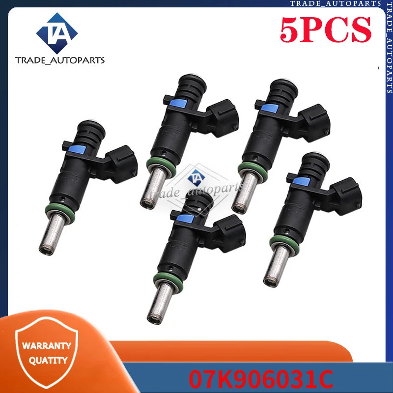 

Set Of 5 Fuel Injector For Volkswagen Beetle Golf Jetta Passat Rabbit 2.5L 07K906031C