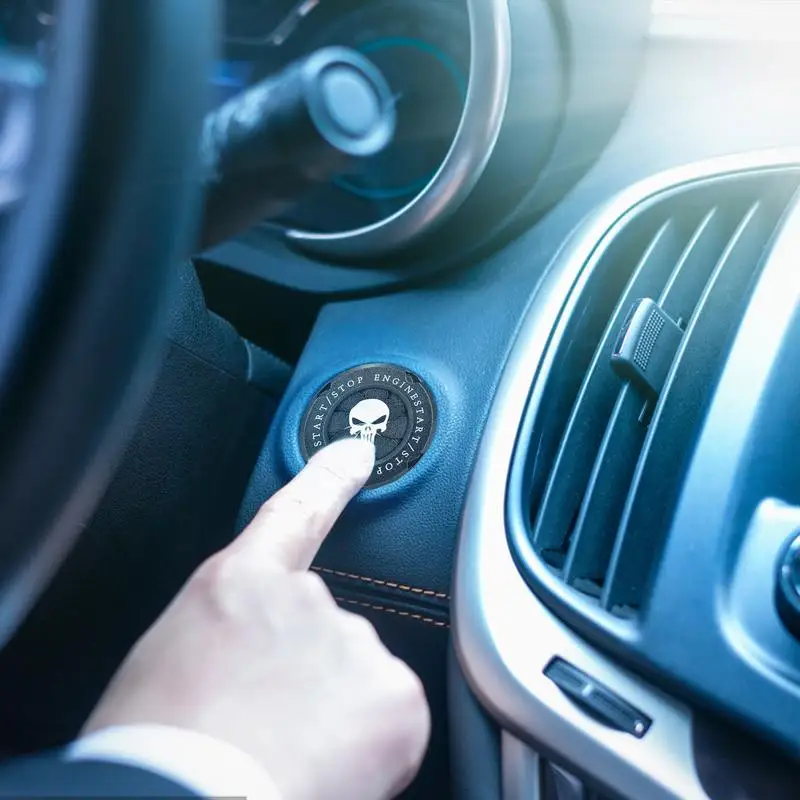 

Push To Start Button Cover Car One-Touch Rotary Start Button Cover Universal Anti-Scratch Ignition Decorative Protection Ring Co