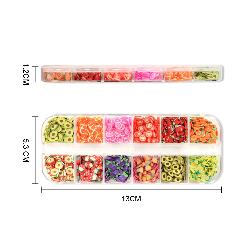 Polymer Clay Fruits Flakes Filler For Epoxy Resin Filling Accessories Keychains Pendants DIY Resin Art Decoration Jewelry Making