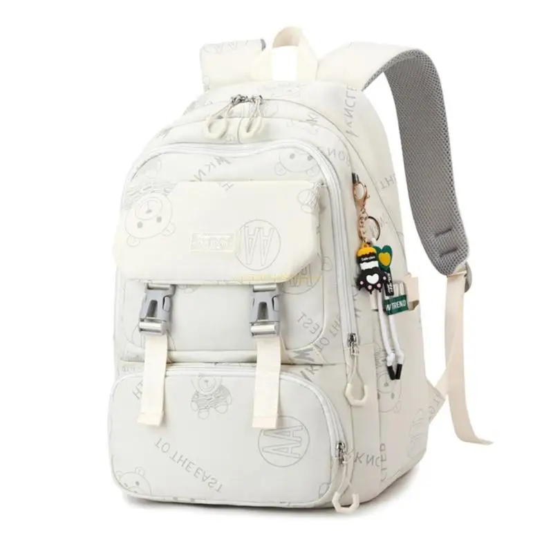 

Cute Pendant Backpack Travel Laptop Bag for Teenager Student School Bookbag Drop Shipping