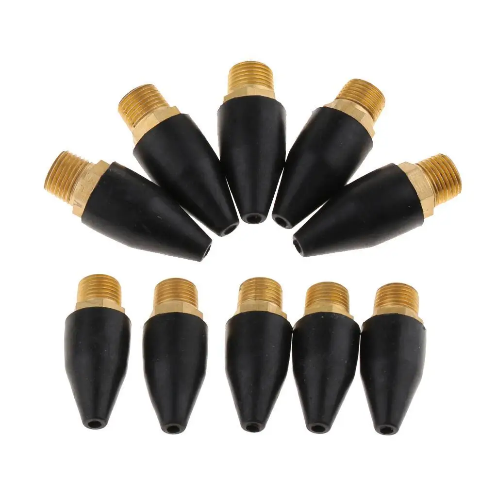 Rubber   Brass Tip for Air Blow Guns 1 8 Inch NPT Male - f 10pcs
