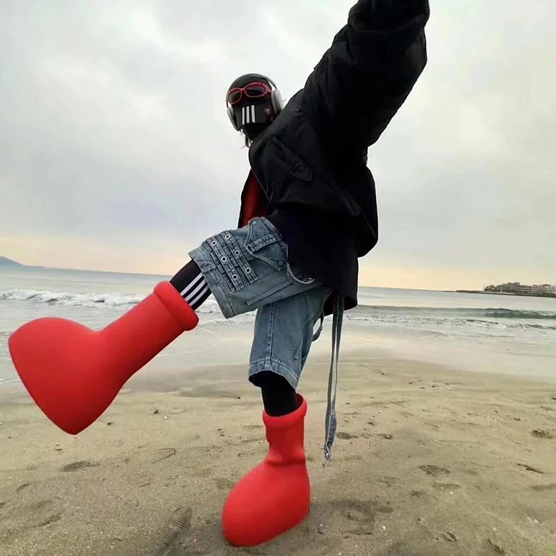 New Adult Kids EVA Rain Boots Blue Red Black Waterproof Boots Niche Design EVA Non-slip High Boots Large Size Casual Shoes 25-48