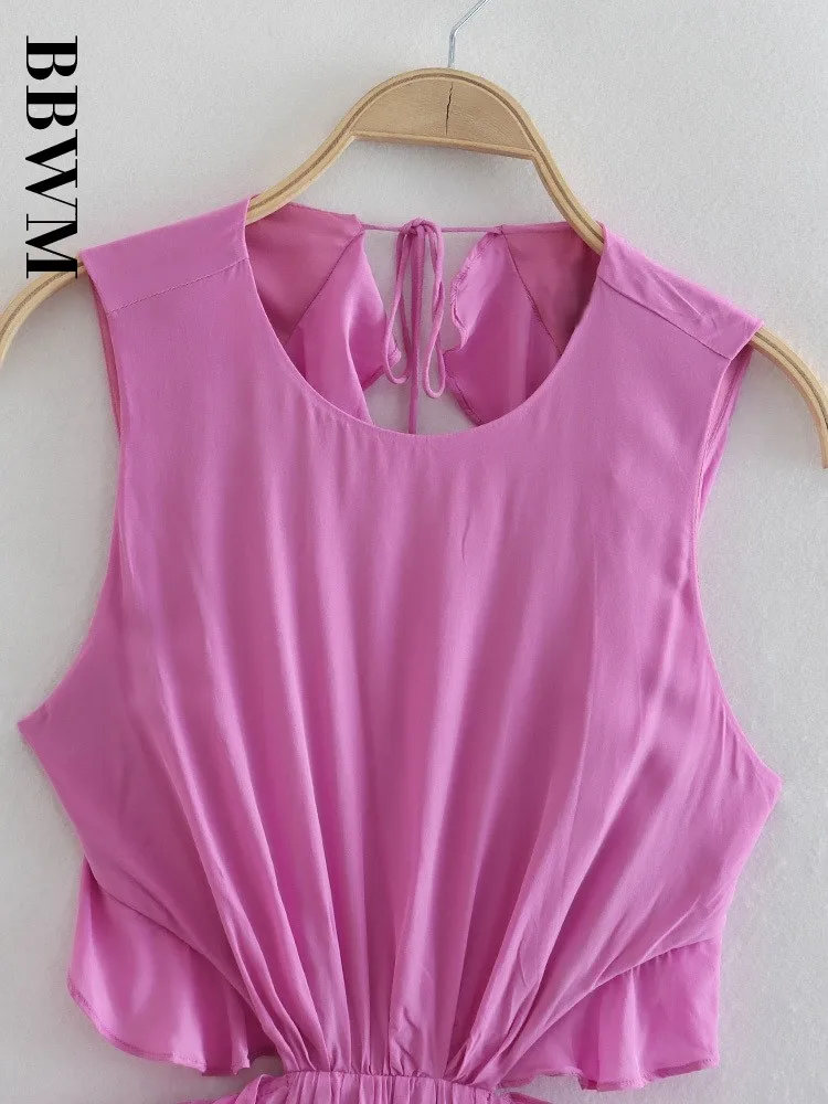 Женские летние платья выше колена 2022 винтажные пикантные бандажные однотонные