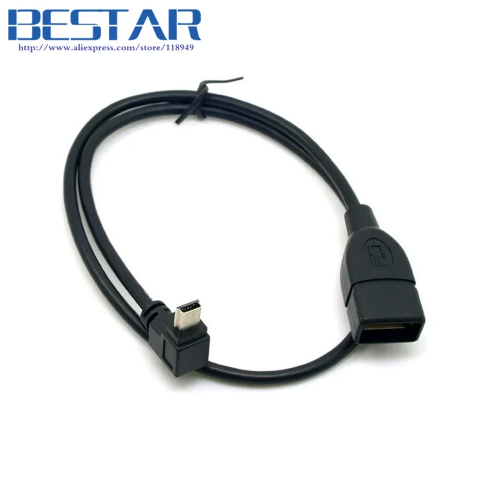 2 шт., 90 градусов вверх и вниз, угловой мини-USB типа B к USB, женский OTG-кабель 10 см, 25 см, 0,1 м, 0,25 м для планшета (art.: 3920cd502cd9a) - 3920cd502cd9a