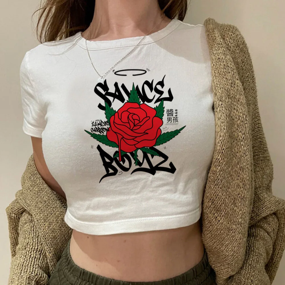 Женский укороченный топ в готическом стиле хиппи