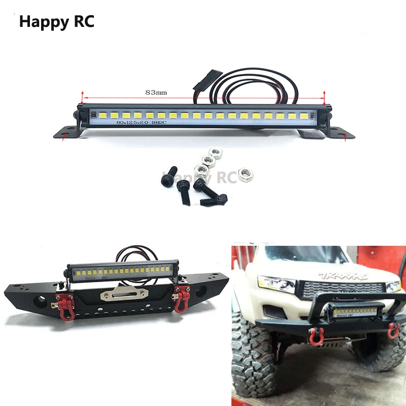 

RC Car Part Roof LED Light Bar Lamp 83mm Searchlight for 1/10 TRX4 Defender TRX6 Axial SCX10 RC Crawler Car Acce E657