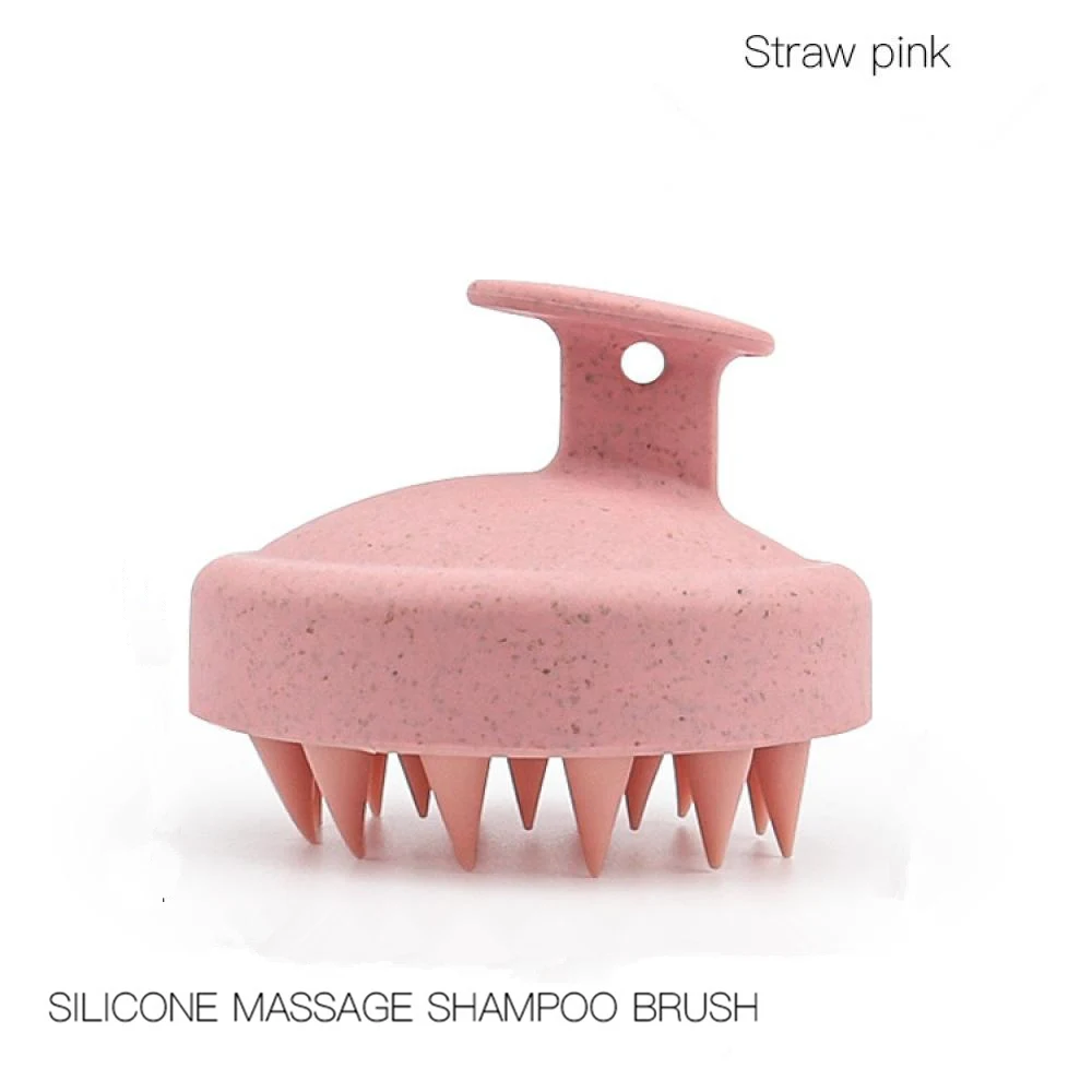 

1Pc Pink Silicone Head Body To Wash Clean Care Hair Root Itching Scalp Massage Comb Shower Brush Bath Spa Anti-Dandruff Shampoo