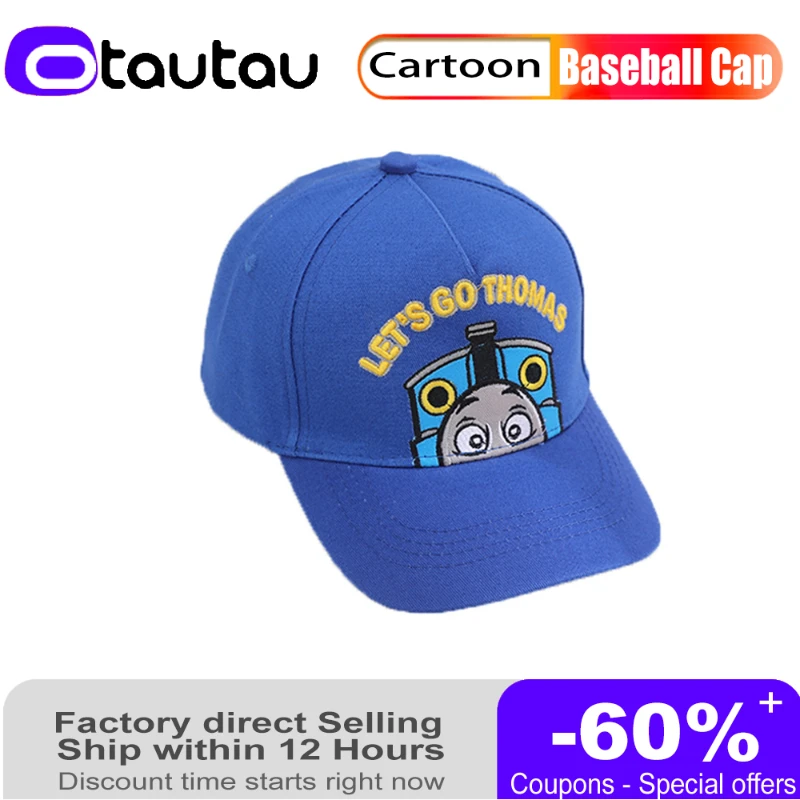 

2022 New Baseball Cap Sun Hat Men And Women Anime Cartoon Little Train Thomas Kids Hip-Hop 2-8 Years Old