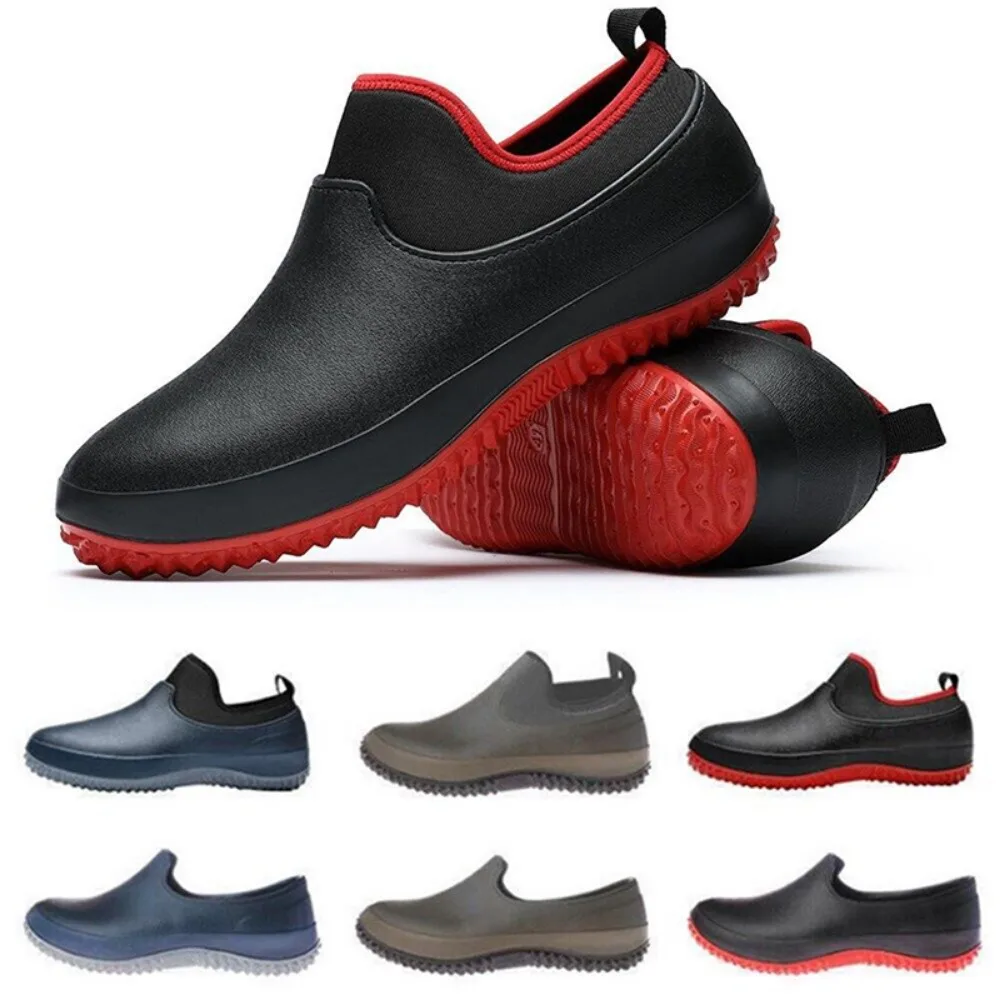 

Men's Non-slip Chef Shoes Fashion Simple EVA Water Shoes Men and Women Catering Car Wash Low-top Work Shoes