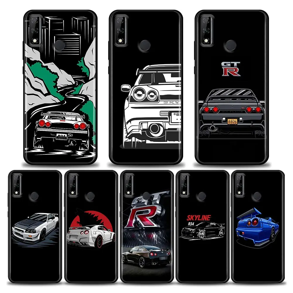 

N-Nissan Skyline R34 Cars Funda Case for HUAWEI Mate 10 20 40 RS Nova 8i 9 SE Y60 Y6 Y7 Y9 Y6p Y8p Y9a Y7a Pro Plus Lite Case