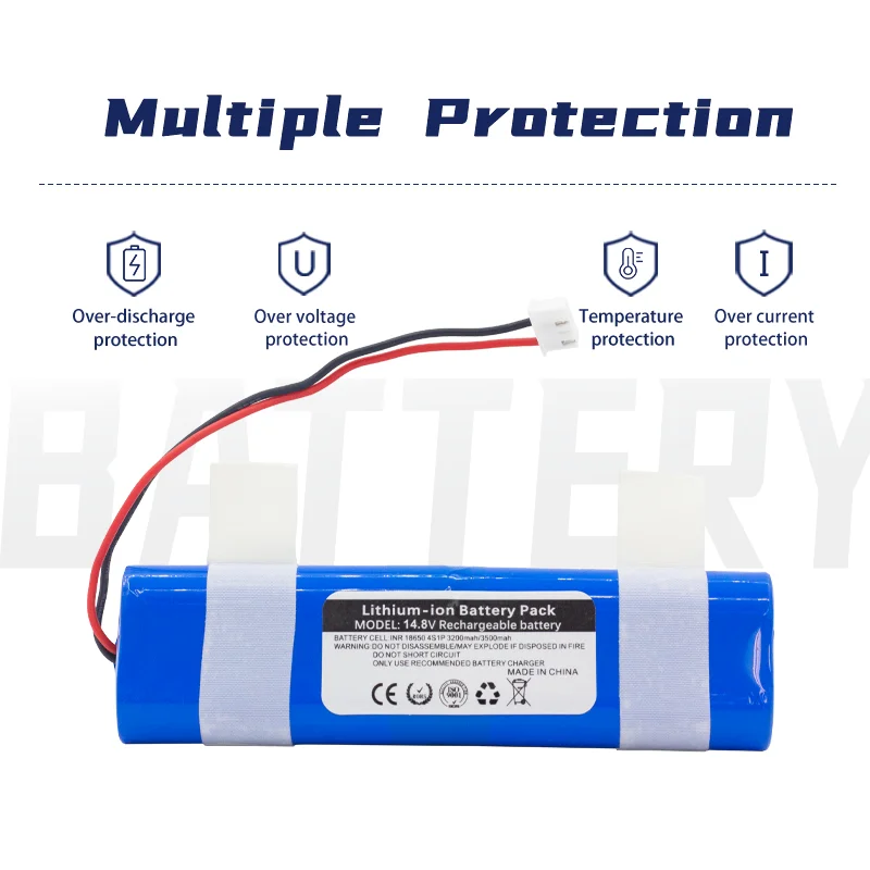 

14.8V 3200mAh Battery For Ecovacs Battery DJ35/36/65 DN55/520 DK35/39/41/43 Sweeper Robot Accessories