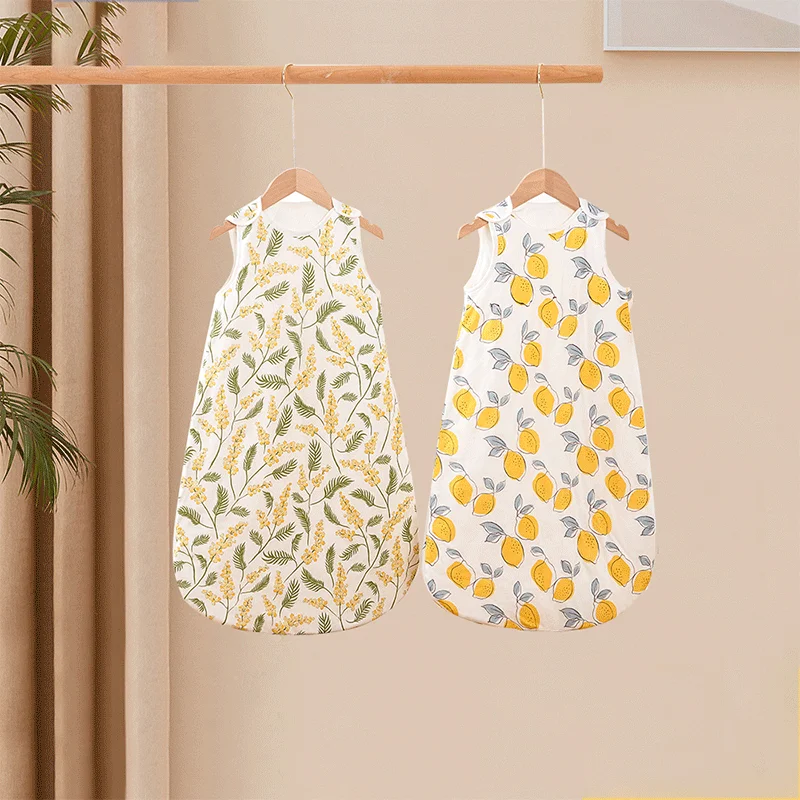 Elinfant Soft Newborn Baby Sleeping Bag Bamboo Cotton Warm Wearable Blanket Winter Print Vest Sleep Sack