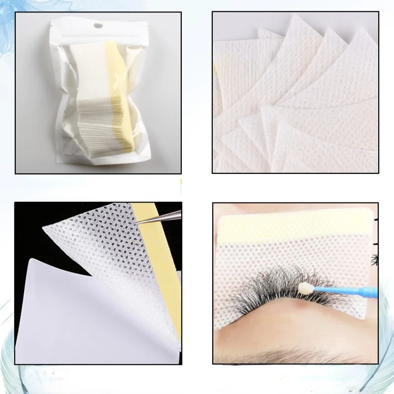 

40pcs/pack Eyelash Extension Glue Remover Lint-Free Paper Cotton Pads Lashes Grafting Non-woven Glue Cleaning Wipes Makeup Tools