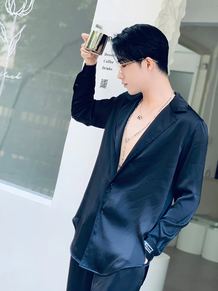 Мужские топы для латиноамериканских танцев тренировочная одежда с V-образным