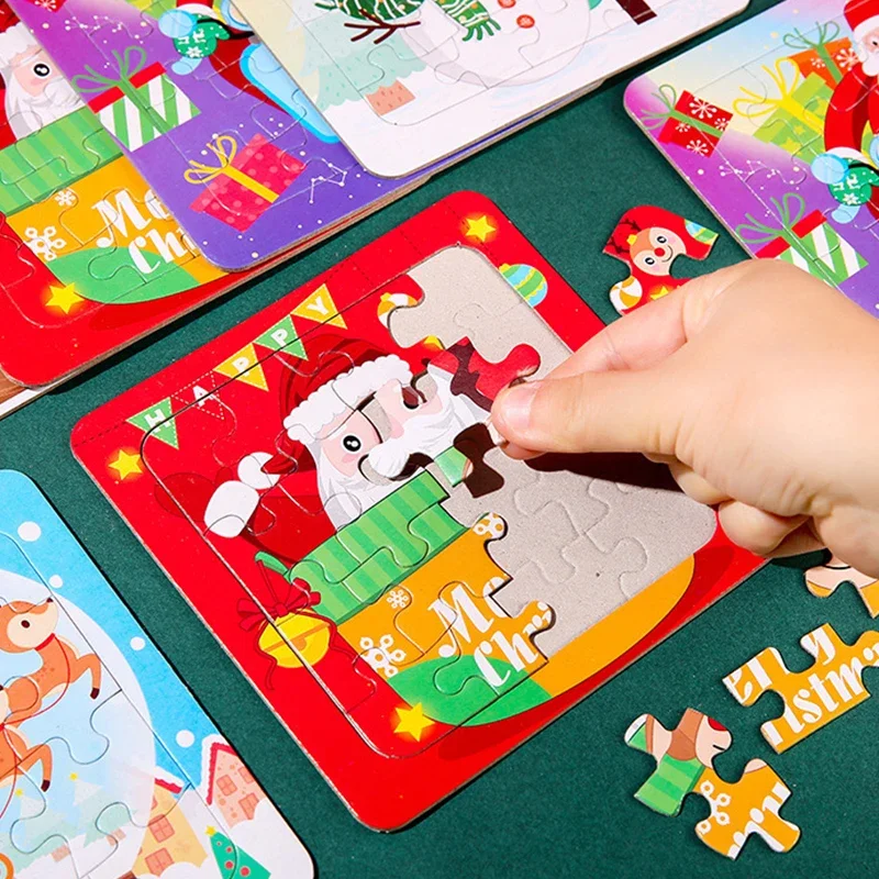 2/10 шт. мини-Рождественские бумажные пазлы развивающие игрушки детские сувениры