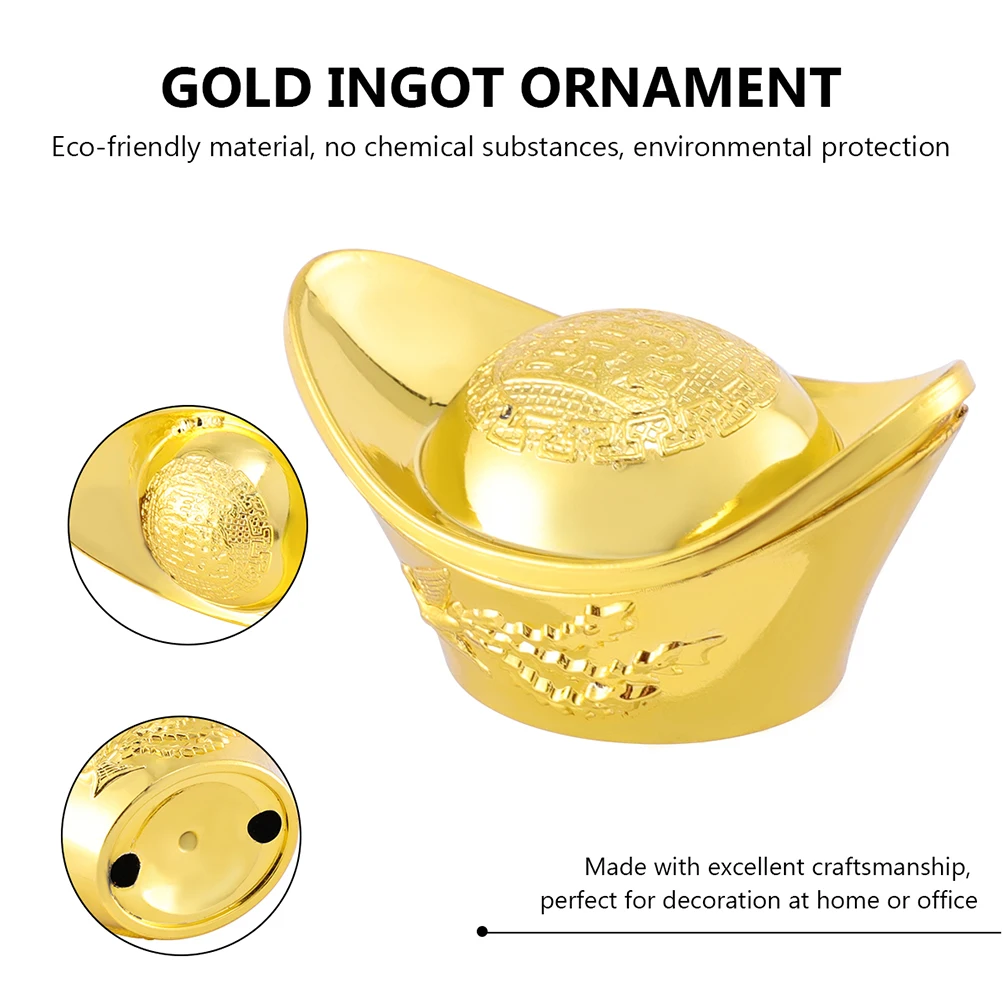 

12PCS Home Decor Gold Ingot Gold Attract Wealth and Feng Shui Decor