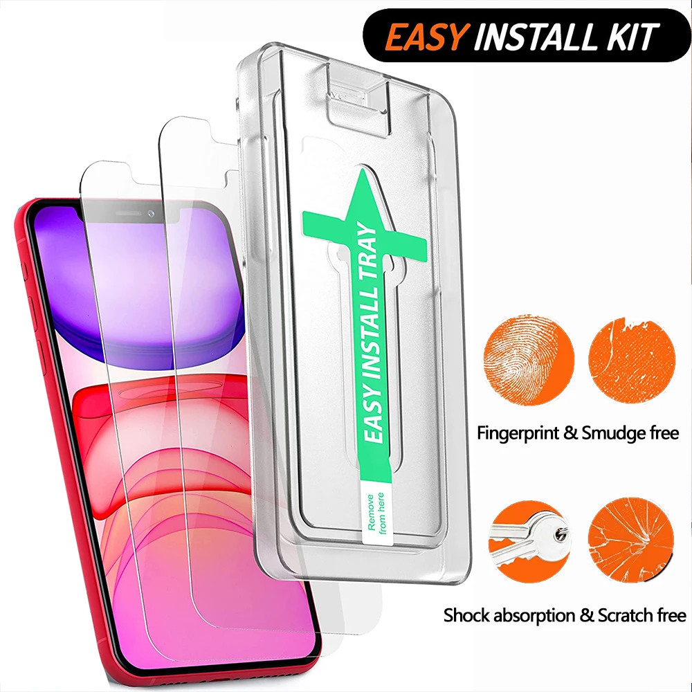 

Full Coverage Clear Privacy Protector Film For iPhone 13 12 11 Pro Max Mini XS X XR Auto Align Screen Protector Tempered Glass