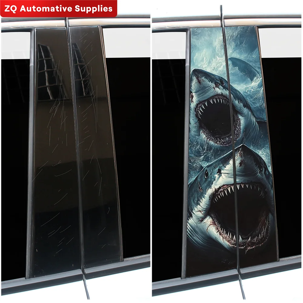 Акула Мегалодон автомобильные наклейки водостойкие DIY авто B-стойка защитный