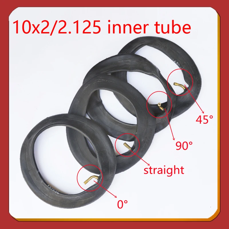 

2Piece 10 Inch Butyl Rubber Inner Tube Camera Tube Tyre for Electric Scooter Balancing Car 10x2.0 Inner Tube 10x2.125