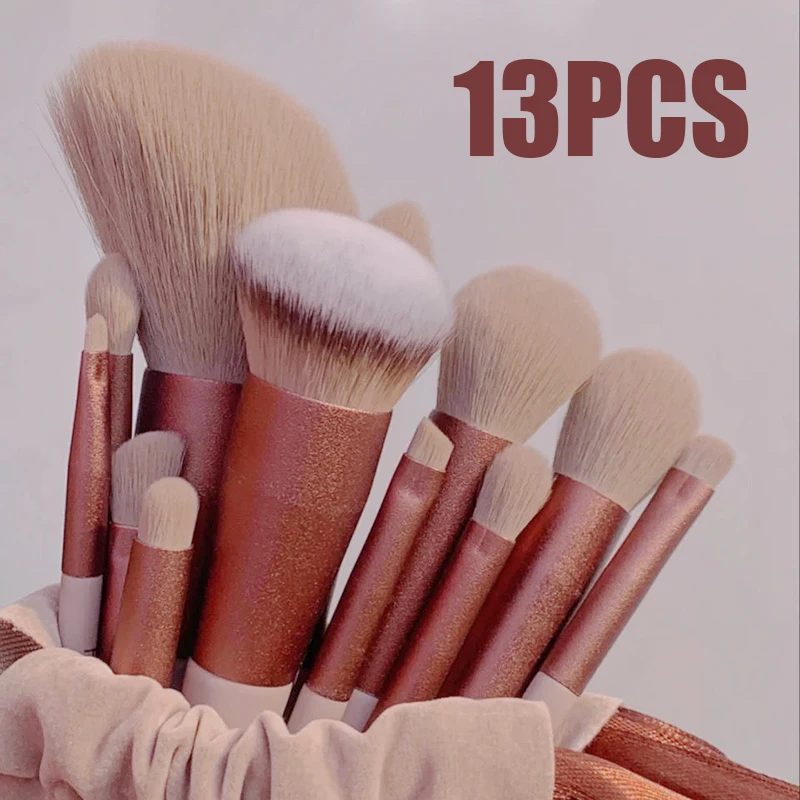 

Sdotter 13Pcs Soft Fluffy Makeup Brushes Set for cosmetics Foundation Blush Powder Eyeshadow Kabuki Blending Makeup brush beauty