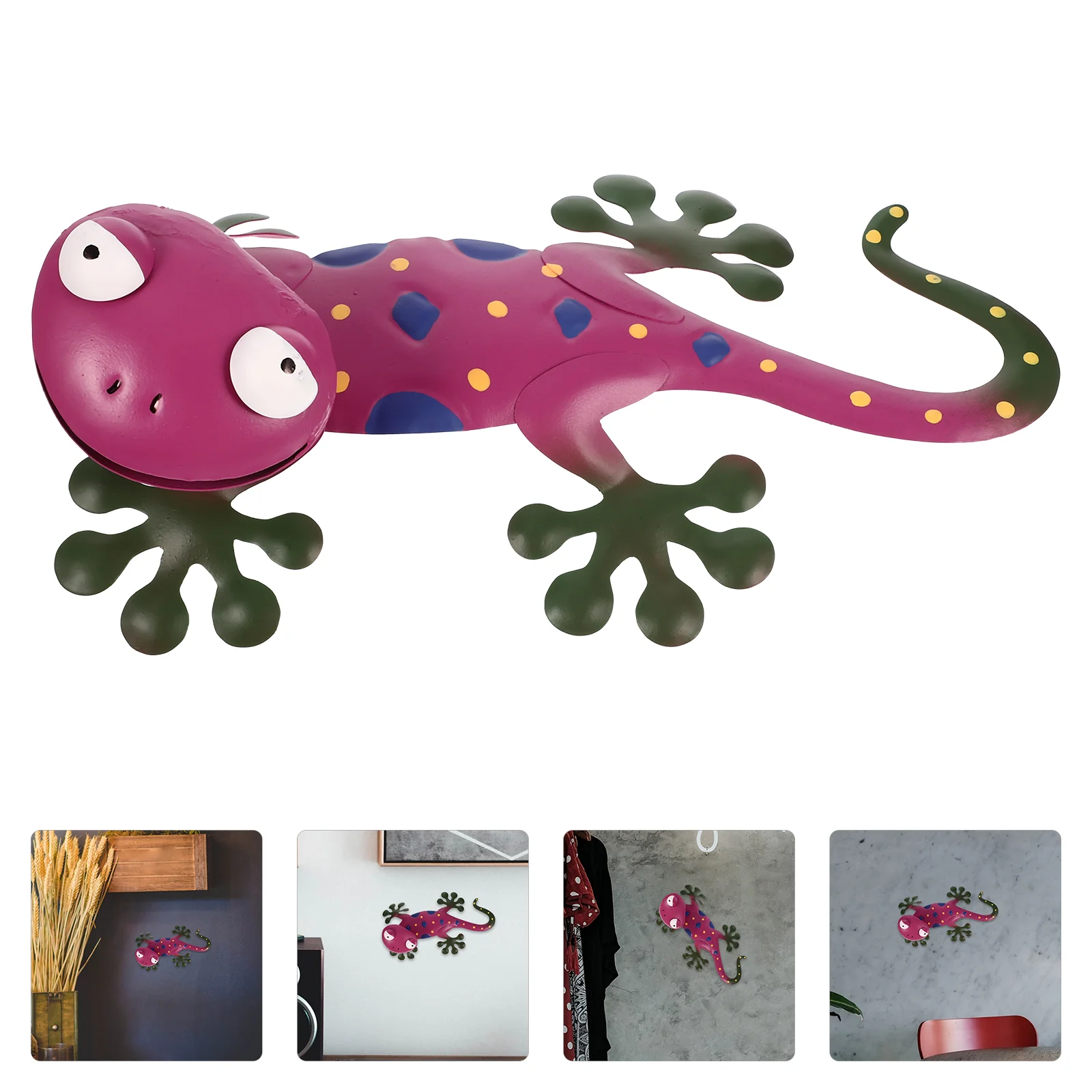 

Wall Geckometal Lizard Garden Decorations Decor Iron Sculpture Hanging Animal Sculptures Outdoor Yarddecoration Fence Statues