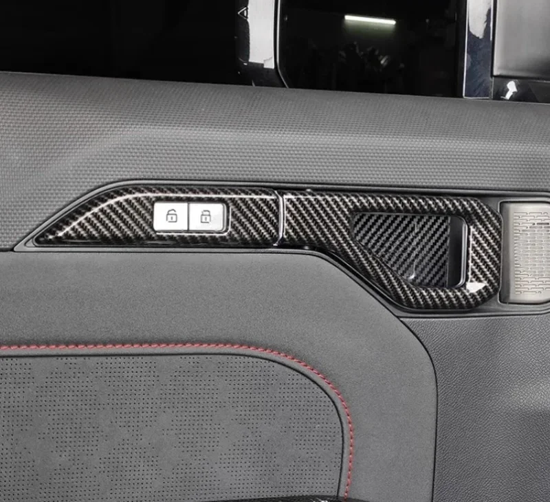 Автомобильная наклейка на внутреннюю дверную чашу из углеродного волокна