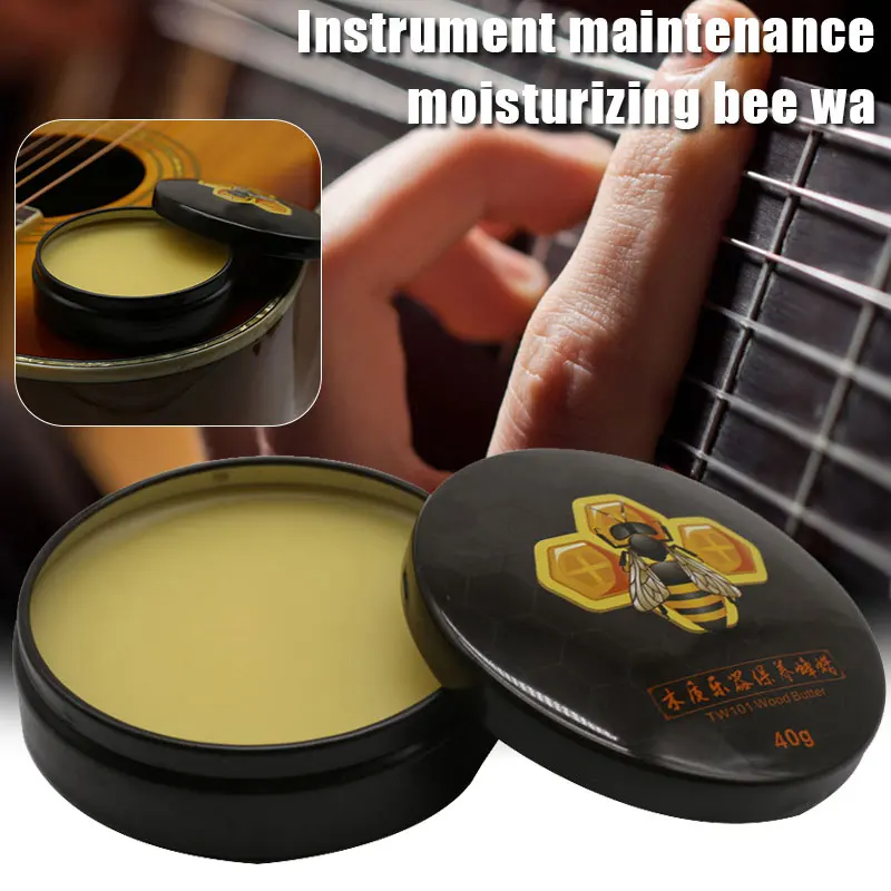 

40G Wood Polishing Beeswax for Wooden Guitar Long Lasting Wax Natural Look for Wooden Guitar Guitar Care 40G Beeswax Wax