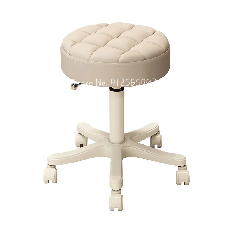 Beauty salon special stool rotating lift backrest large working chair pulley hair salon nail barber shop household round chair