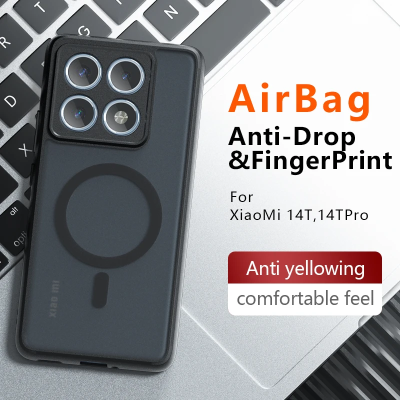 Чехол для Xiaomi 14T Pro 14 T роскошный бронированный матовый прозрачный магнитный чехол