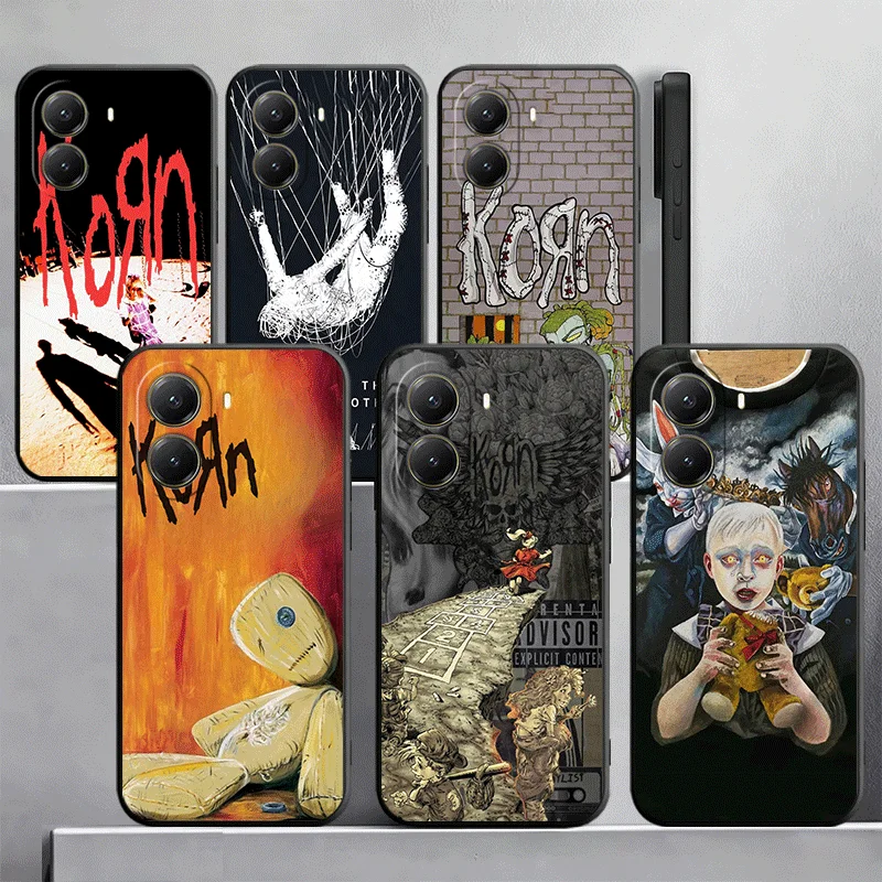 Фото Чехол для телефона K-Korns Rock Band для Xiaomi Poco X7 X8 Pro Max M8 M7 F8 X6 X5 X3 M7 M6 F7 Redmi 15C 15 14C 13C 15T 17T с узором №1