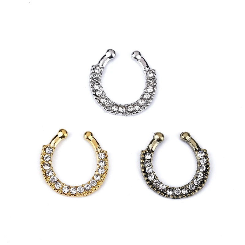 Кольцо-гвоздик для имитации носа 3 шт.