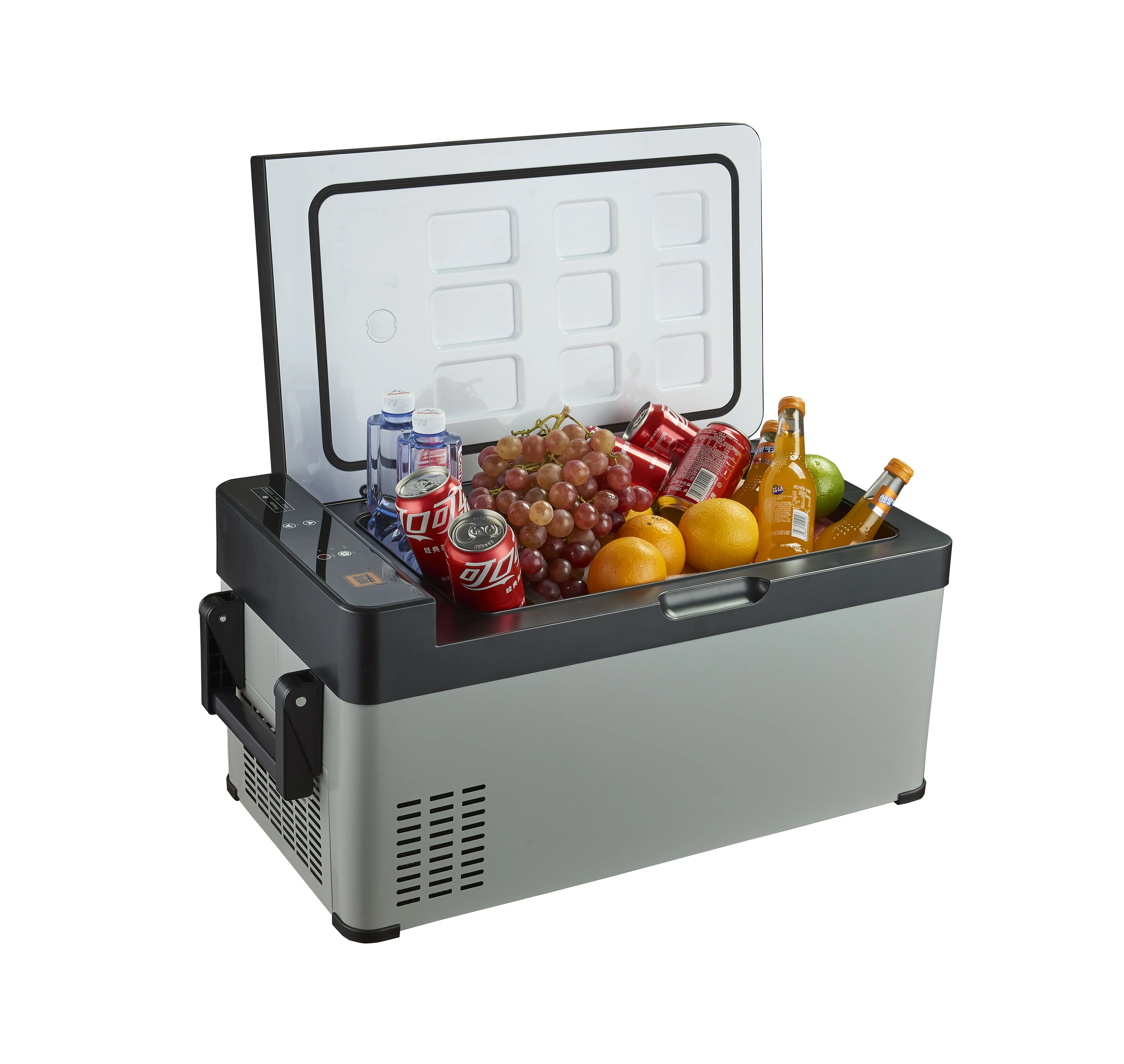 

30L Dual Zone App Control Drain Plug Solar Charging Detachable Battery 12V Fridge