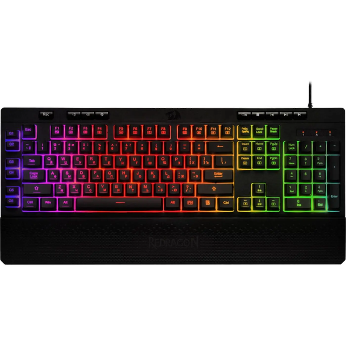 

Игровая клавиатура для компьютера мембранная Redragon Shiva, подсветка RGB