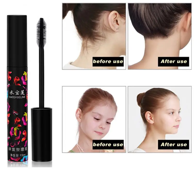 

Frizzy Hair Styling Cream Stick Portable Mini Hair Styling Stick With Brush Anti-frizz Hair Styling Product 15ml