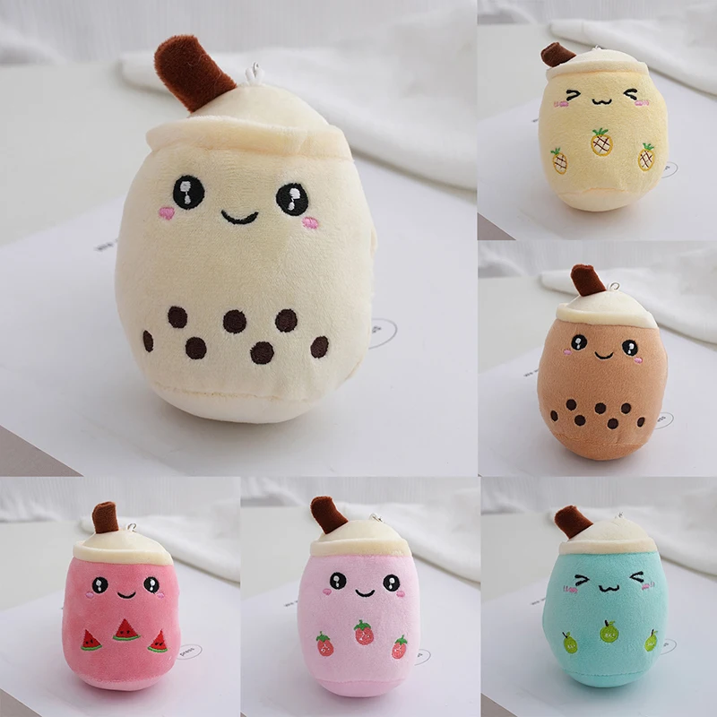 

1Pc 12cm Kawaii Imitation Bubble Tea Cup Plush Toy Cute Pearl Milk Tea Doll Cloth Dolls Birthday Gift Children's Room Decoration