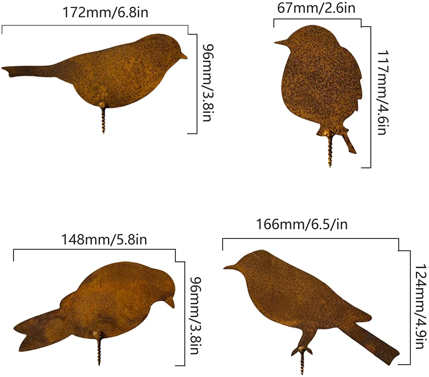 4 шт. металлические украшения для птиц |