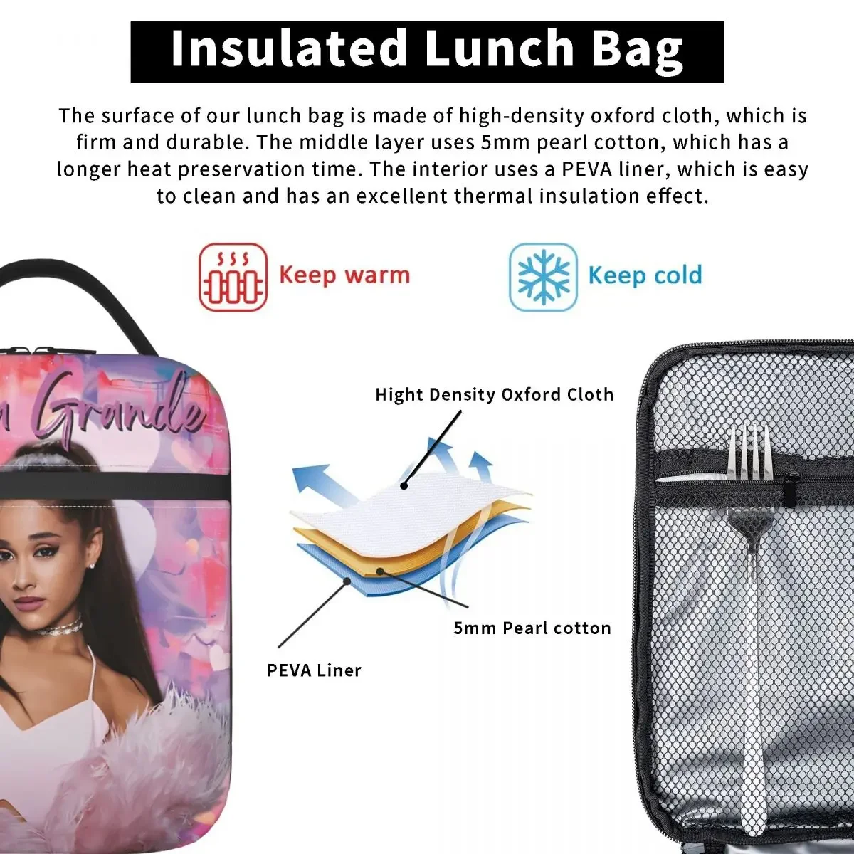 Ланч-бокс es Ariana большого размера аксессуары для музыки R &amp B холодильник в стиле