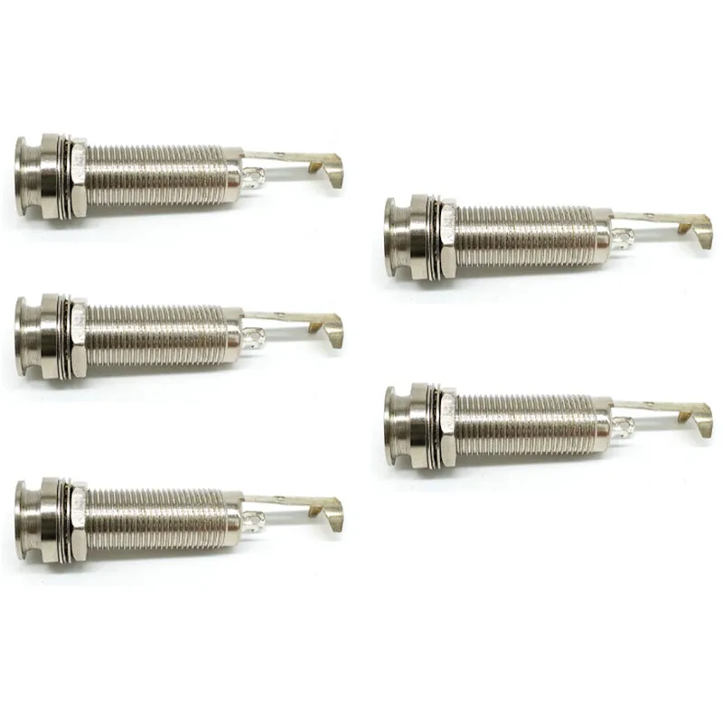 

Guitar Endpin Jack 6.35Mm Plug Sockets Threaded Cycinder Guitar Pickup Endpin Output Jack With Brass Endpin