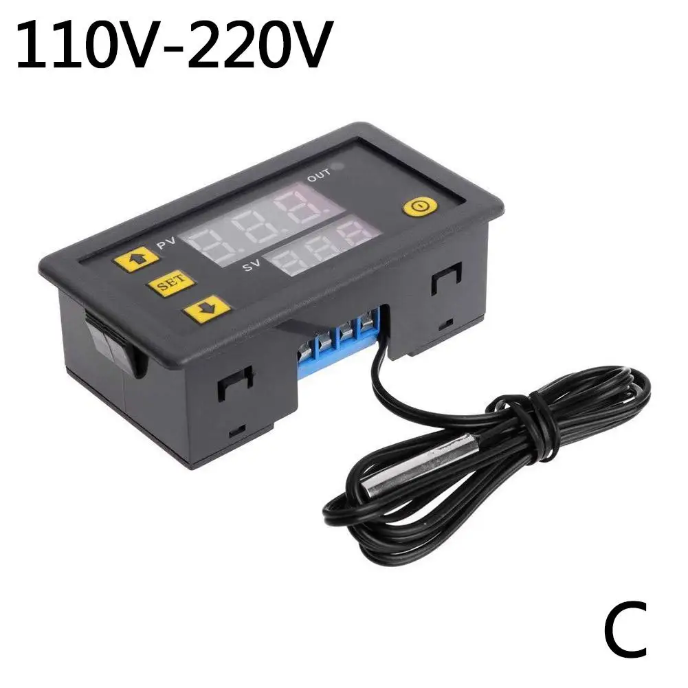 12 В/24 В постоянного тока, AC110-220 В, линия зонда, 20 А, цифровой контроль температуры, светодиодный дисплей, термостат с прибором управления тепловым охлаждением ﻿