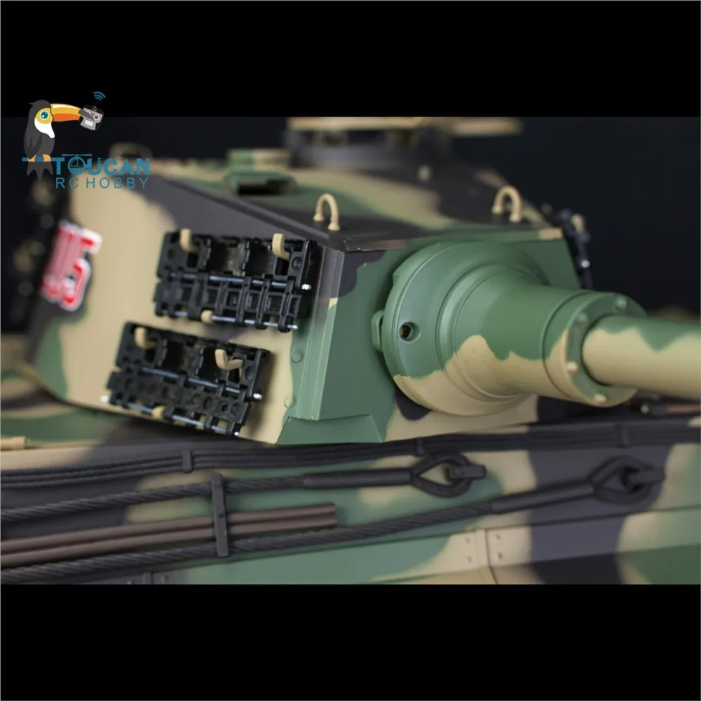 Фото Радиоуправляемая модель танка HENG LONG King Tiger 3888A, масштаб 1/16, 2.4G, пластик, готовая к запуску (RTR), с гусеницами, направляющими колесами, пулеметом и BB-системой, подарок для мальчиков №3