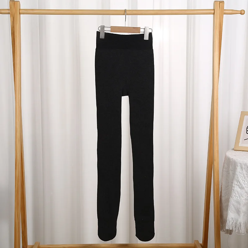 

Осенне-зимние женские носки с высокой эластичностью, теплые флисовые леггинсы, плотные флисовые Колготки, облегающие брюки с высокой талие...