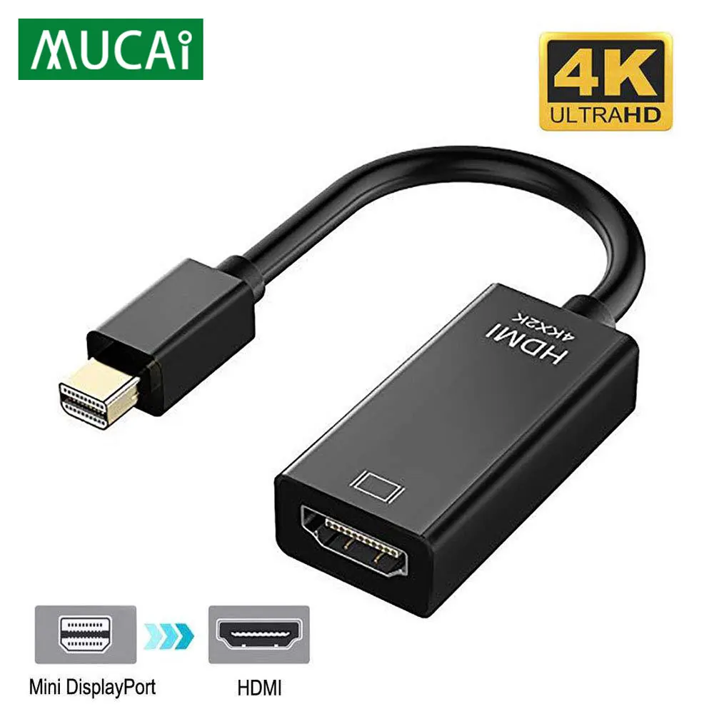 Mini DP Thunderbolt DP DisplayPort to HDMI-compatible Adapter Connecto Converter For MacBook surface laptop TV monitor projector