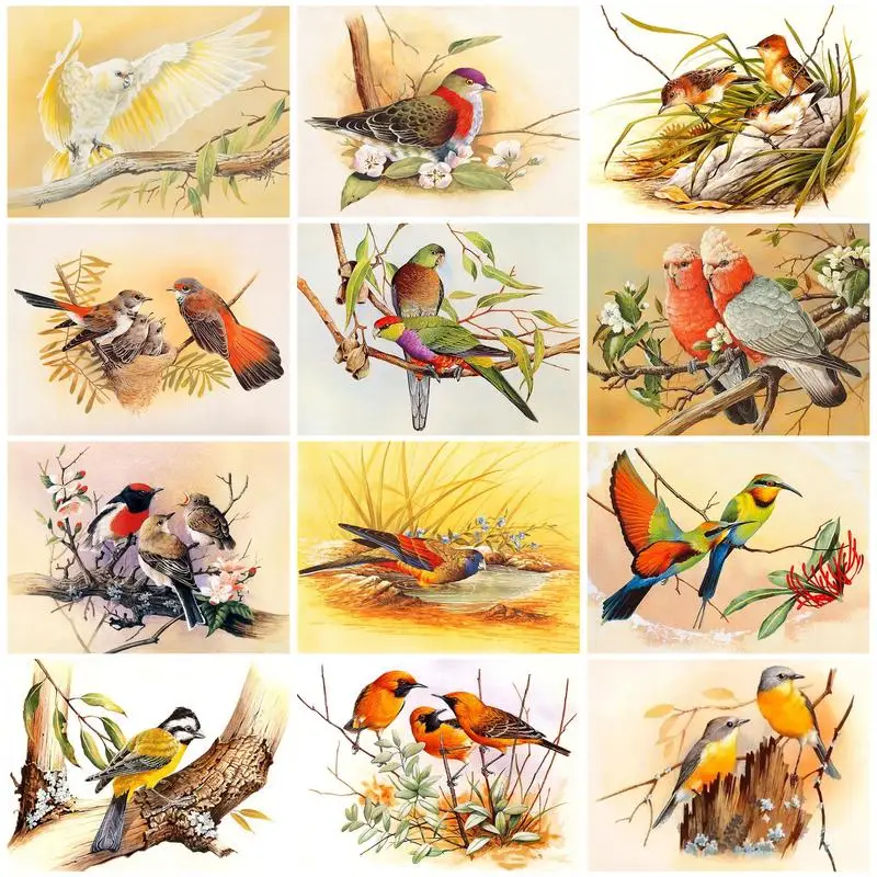 

Chenistory 5D Diamond Embroidery Sale Animal Diamond Painting Full Drill Square Bird Diamond Mosaic Wall Art Rhinestones Picture