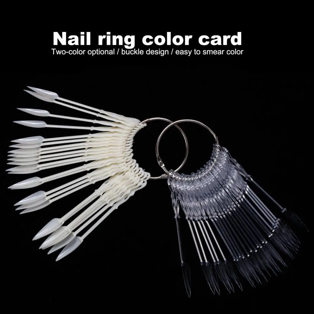 

24Pcs/Set Delicate Nail Art Polish Gel Tip Practice Display Fan Transparent Nail Display Tip Reusable for Manicure
