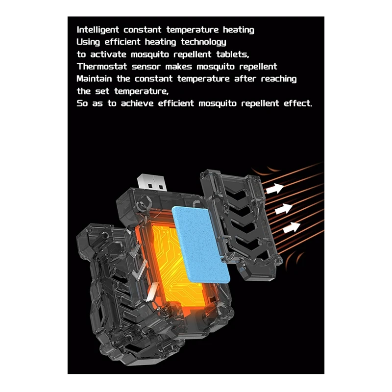 USB-отпугиватель комаров электронный для использования на открытом воздухе и в