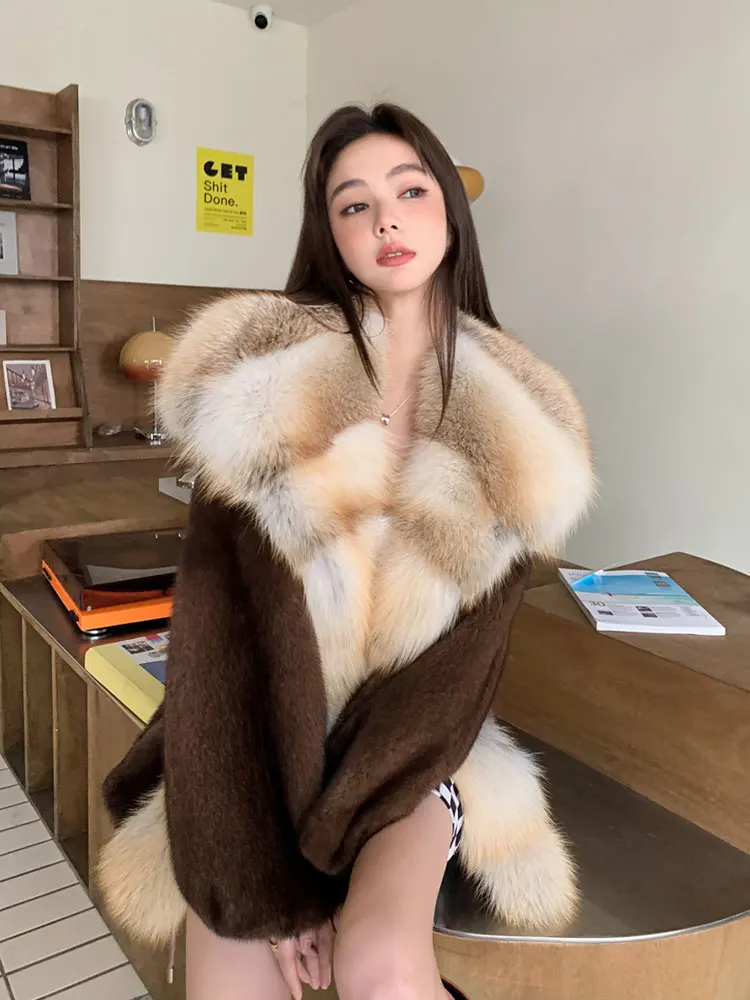 

Fangtai 2023New Winter Warm Luxury Real Fur Coat Women Jacket For Women Plus Size Outwear FemaleVest Coats Fashion Natural Fox